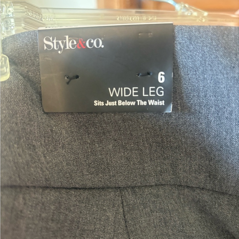 Style & Co. Gray Wide-Leg Dress Pants Size 6